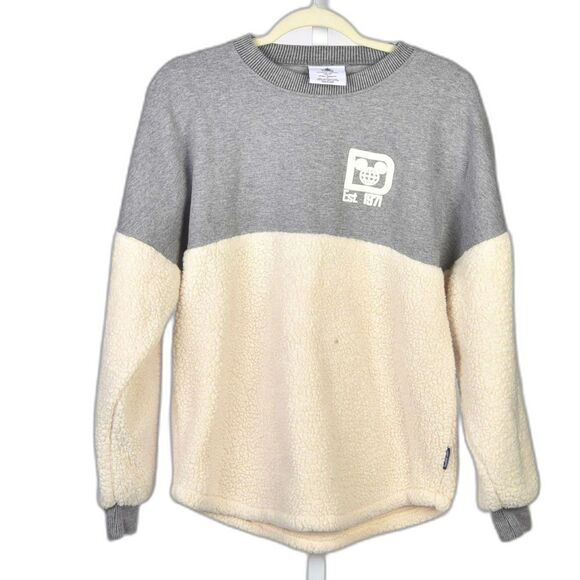 Disney Authentic Original Collection Spirt Jersey Sherpa Fleece Sweatshirt S - Picture 1 of 4